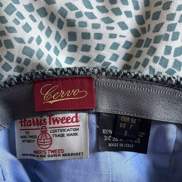 Harris Tweed Flat Cap by Cervo - Picture 4 of 6
